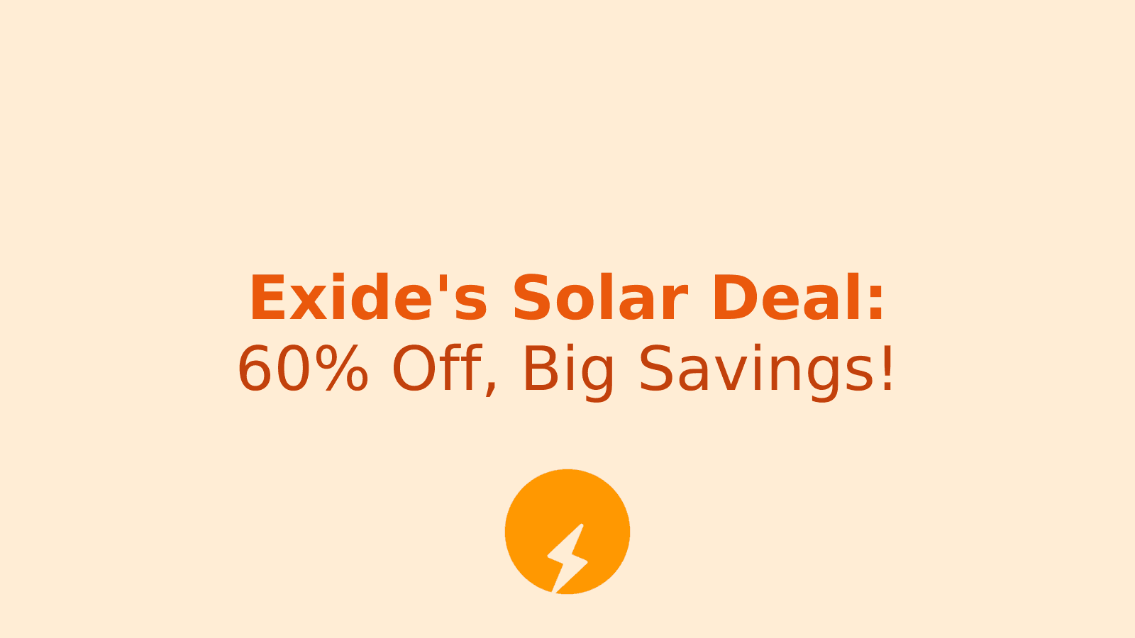 Exide's 3kW Solar System: 60% Discount and Huge Savings