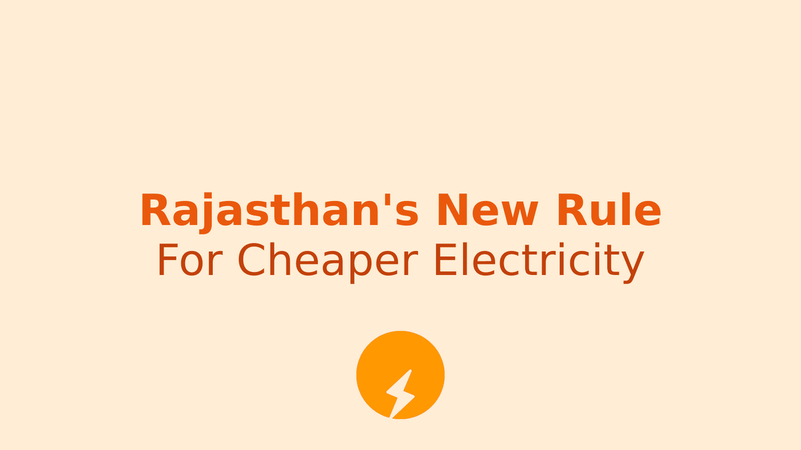 Rajasthan's New Electricity Rule: How DF-DSM Will Lower Your Power Bills
